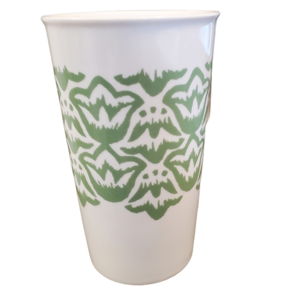 2016 Starbucks 18 oz Mug Green Tulip Patte… - Picture 3 of 7